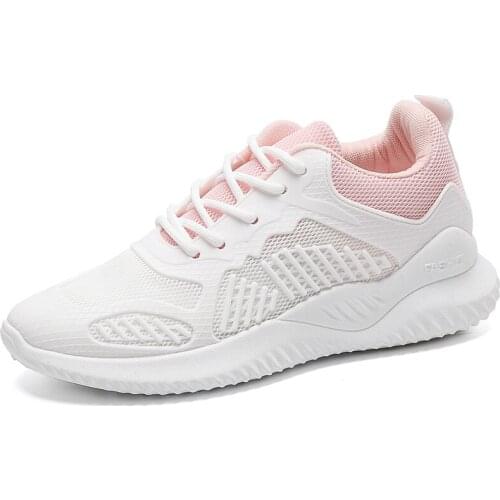 Running Shoes 2020 Summer New Womens Shoes Breathable Mesh Shoes Non-slip Lace-up Sneakers Outdoor Light Brand Sports Shoes 001