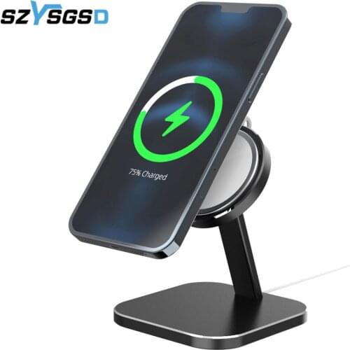 Magnetic Wireless Phone Charging Base Holder For Magnet stand for iPhone 12 Pro Max Mini Universal Desktop Mobile Phone Holder