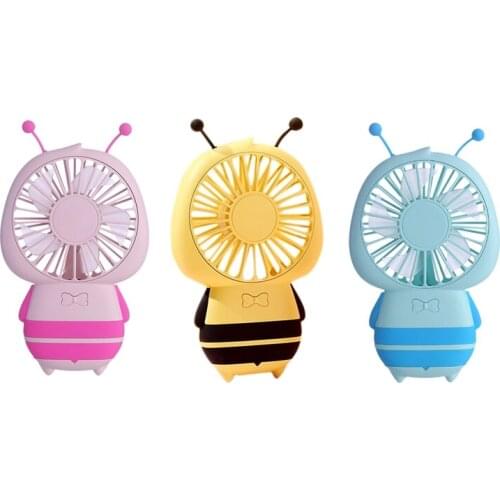 USB Rechargeable Little Bee Mini Fan Electric Handheld Mini Fan Portable Outdoor Sports Hanging Neck Fan