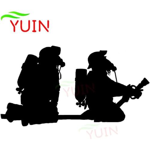 Classic Cartoon Firefighter Car Sticker Fashion PVC Accessories Decoration Cover Scratches Waterproof Anti-ultraviolet Decals