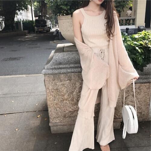 New 2020 Fashion Knitted Cardigan Loose Flare Long Sleeve Women Sweater Female Cardigans Womens Coats Outerwear LX1858