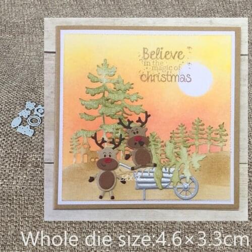 New Design Craft Metal Cutting Die die cuts cute Christmas deer decoration scrapbook Album Paper Card Craft Embossing die cuts