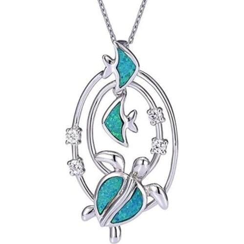 HOT SELL Elegant Fashion Personality Double Fish And Turtle Pendant Necklace Women Wedding Birthday Christmas Party Jewelry Gift