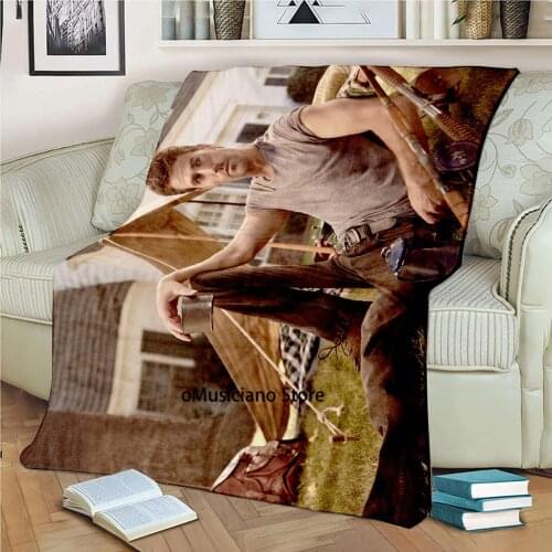 Popular paul wesley Blanket Soft TR DIY Picture Decoration Bedroom Throw Rug Travel Blanket / sofa / office portable travel