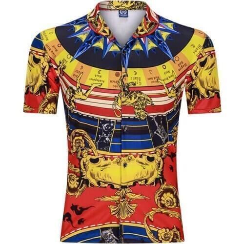 2020 Summer 3D printed Men Shirt Casual New Short Sleeve Turn-Down Collar Beach Shirt For Men Brand Clothes Streetwear Terno