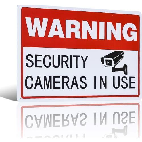 Warning Security Cameras in Use Signs,No Trespassing Video Surveillance Sign,Indoor or Outdoor Use for Home Business