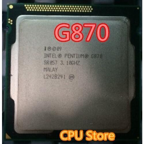 Lntel G870 CPU Processor Dual-Core(3.1Ghz /L3=3M/65W) Socket LGA 1155 Desktop CPU (working 100% Free Shipping)