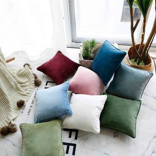 Simple Nordic Hug Pillowcase Solid Color Piping Sofa Cushion Pillow Decorative Living Room Cushion Covers Home Decor Pillowcase