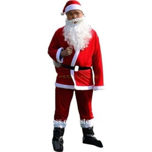 Christmas Led Luminous Santa Claus Suit Stage Props Show Ballroom Costume Dance Team Led Flashing Light Up Party Dress Clothes