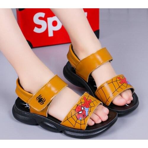 Disney Boys Sandals Childrens Leather Sports Soft Sole Summer New Boys Beach Shoes