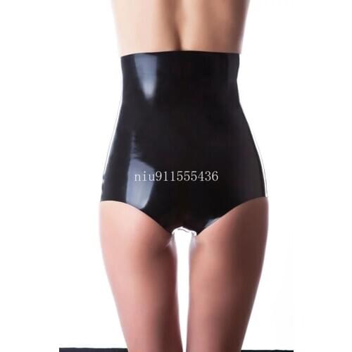 Sexy Women Fetish Latex Underwear Rubber BIKINI Panties Sexy High Waist Pants/Briefs No Zippers Top Quality