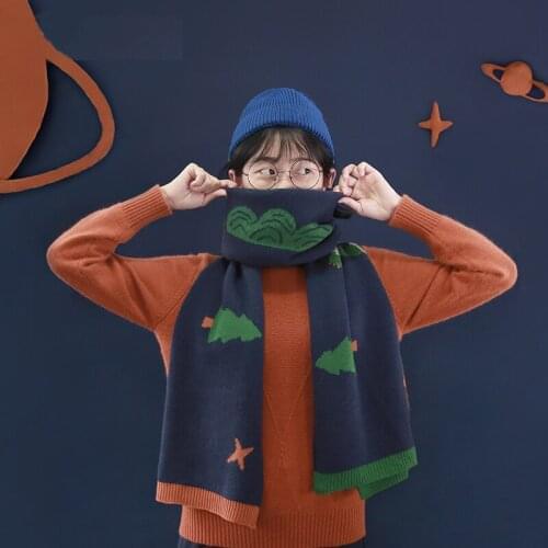 The Giant Of The Night Harajuku Original Design Women Knitted Scarves Spell Color Winter Female Shawl Wrap Warmer Long Scarf