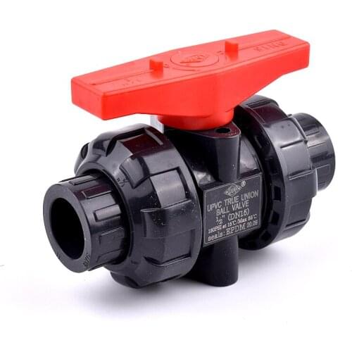 Big Size Availble 20 to 110mm UPVC Pipe Union Ball Valves Aquarium Fish Tank Drainage Socket Joint Red Handle Water Pipe Valve