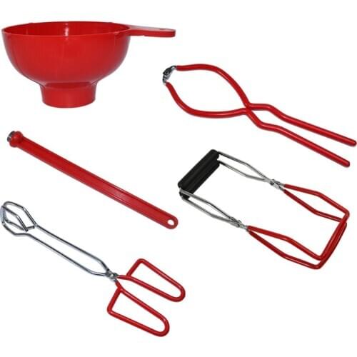 Wide Mouth Canned Bottle Anti-Scalding Clip Set Funnel Canning Jar Lifter Tongs