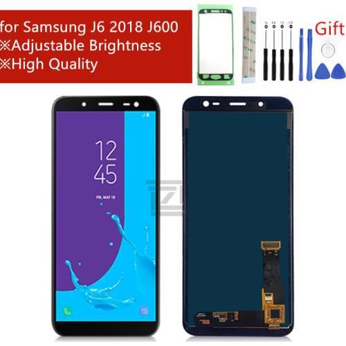 Adjust Brightness LCD For Samsung Galaxy J6 2018 J600 LCD Display Touch Screen Digitizer Assembly Replacement Repair parts