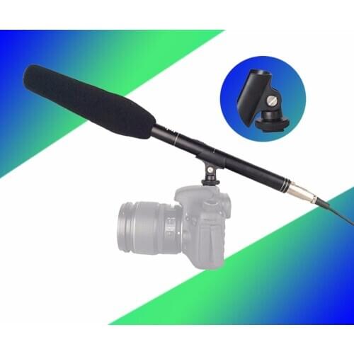 Camera Camcorder Video Microphone Uni-Directional System Stereo Condenser Mic for Canon Nikon Sony DSLR Camera