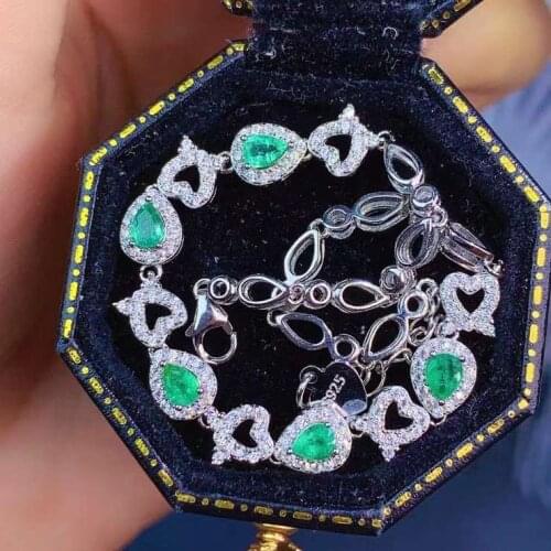 Romantic heart Peach water drop natural opal gemstone Bracelet Natural gemstone bracelet S925 silver woman party gift jewelry