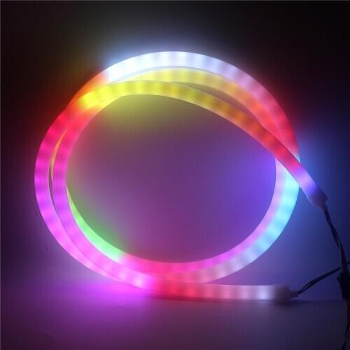 1/2/5M 360° Pixel Neon LED Strip light 5V 12V SK6812 WS2811 Silicone Tube Flexible LED String IP65 Waterproof 5050 RGB LED Tape