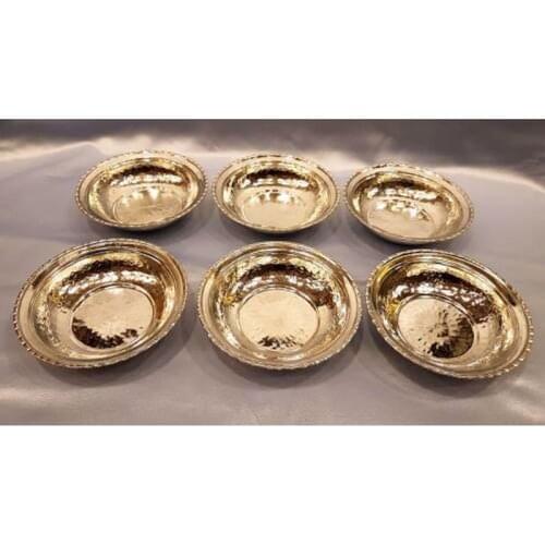 100% real copper soup bowl 6 pcs hammer tattoo handmade kitchen restaurant hotel