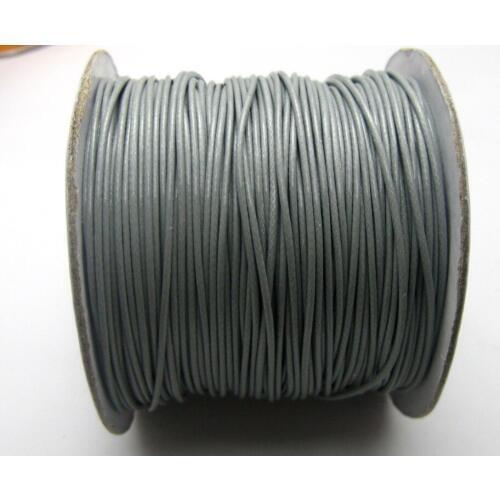 100 Yards Grey Korean Waxed Cord String Thread 1mm for Bracelet Necklace