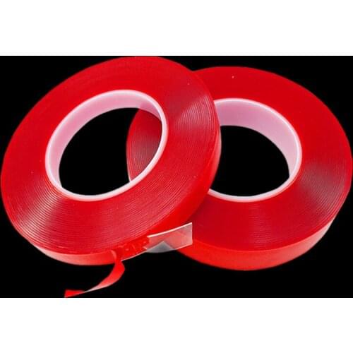 2pcs*10Meters x 6mm 8mm 10mm 15mm 20mm Silicone Transparent Double-Sided Tape Sticker Car Interior Adhesive Sticker No Traces
