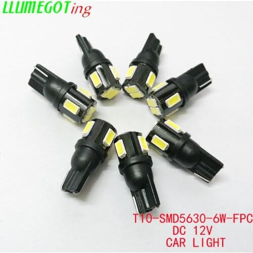 20pcs T10 W5W 194 168 6x 5630SMD White 12V Auto Led Interior Light for Ford for BMW for Mercedes for Audi for Toyota Car Lights