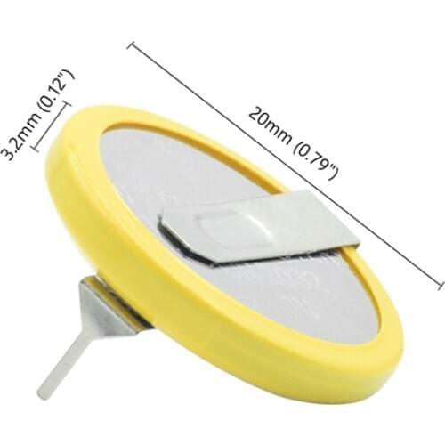 2000Pcs/lot CR2032 Welding Batteries Tabs 2 Pins ECR2032 3V Lithium Button Coin Cell Batteries for Watches Toys Flashlights