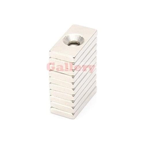 30 Pcs Lot 20x10x3mm Hole 4mm Rare Earth Rare Earth Magnet