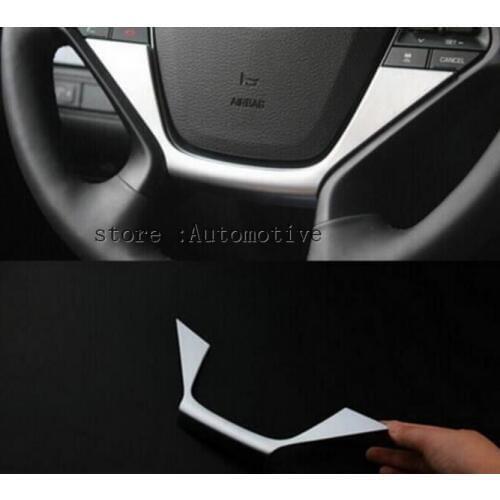 Accessories FIT FOR 2015 2016 for HYUNDAI SONATA LF CHROME STEERING WHEEL PANEL COVER