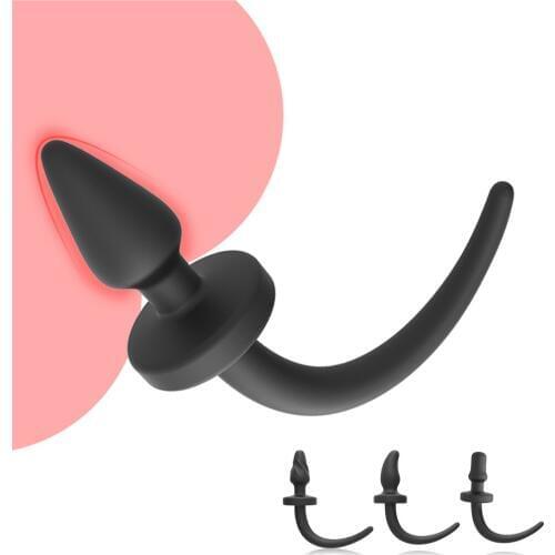 BDSM Game Sex Dog Tail Anal Plug Butt Plug For Men Gay Anal Plug Anal Beads Long Tail Anal Dilator Anal Sex Toys For Women