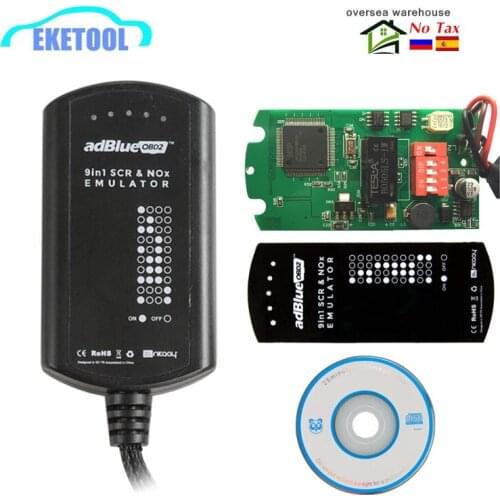 Adblue Emualtor 9 IN 1 Full Chips Emulation Box Multi-trucks No NEED Any Software Universal Adblue 8 IN 1 7 IN 1Plug&Works