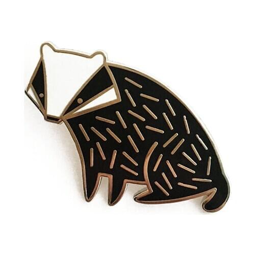 Badger Magic Wizard Witchcraft School House Pin