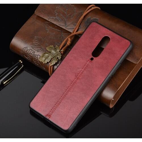 OnePlus 8 Case One Plus 8 Suture Calfskin Soft Edge PU Leather Hard Phone Bag Cover For OnePlus8 1+8 Eight Back Case