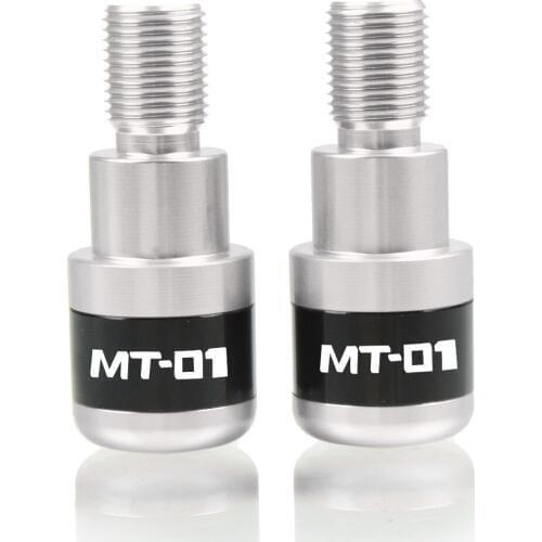 CNC Aluminum Motorcycle Metal Handle Bar End hand Grips motorbike handlebar cap ends For yamaha mt-01 mt 01 2006-2010 with logo