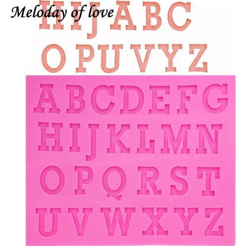 DIY letter/alphabet Silicone Mold Fondant Forms Baking Chocolate Cake Decorating Tools Resin Sugarpaste Craft Bakeware T1341