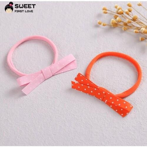Soft Nylon Newborn Headbands For Baby Girls Bowknot Elastic Girl Hairband Hair Bands For Children Kids Hair Accessories 2021