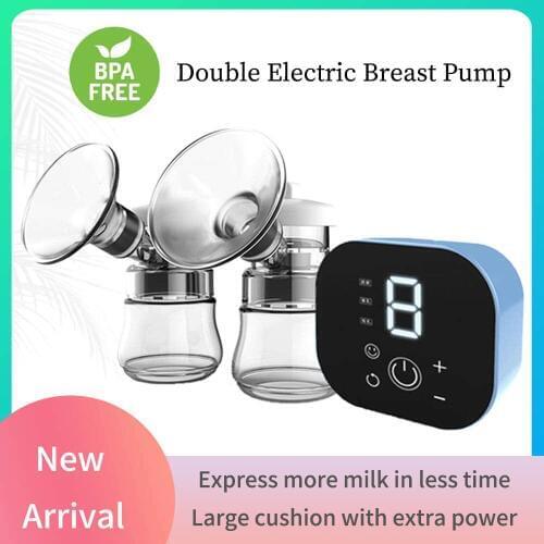 No BPA Electric Breast Feeding Pump Double Side for Baby Feeding Massage Sucking 3 Modes 9 Levels Milk Extractor Accessories