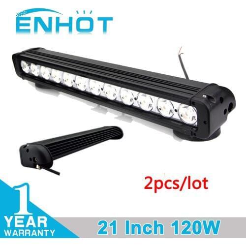 ENHOT 2pcs 21'' 120W CREE CHIP OFF ROAD LED LIGHT BAR 20 INCH CAR LED BAR COMBO BEAM FOR OFFROAD MARINE BOAT CAMPING 4x4 ATV UTV