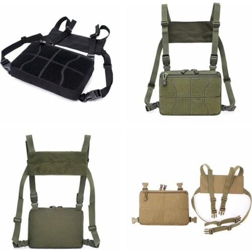 Functional Tactical Chest Bag Vest Bullet Hip Hop Vest Streetwear Bag Waist Pack Black Green Chest Rig Bag Hunting Accessories