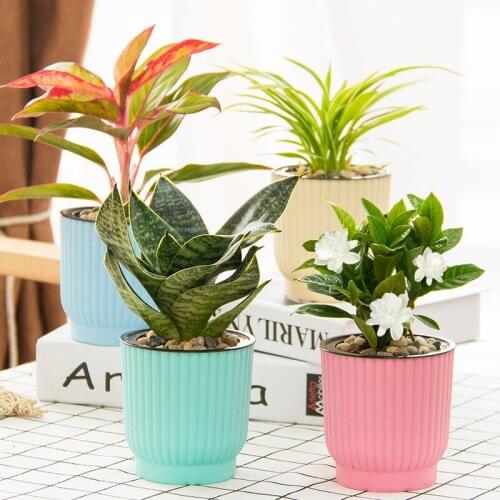 Automatic Self Watering Flower Plants Pot Water Irrigation Gardening Flower Nursery Pots for Garden Indoor Home Decoration