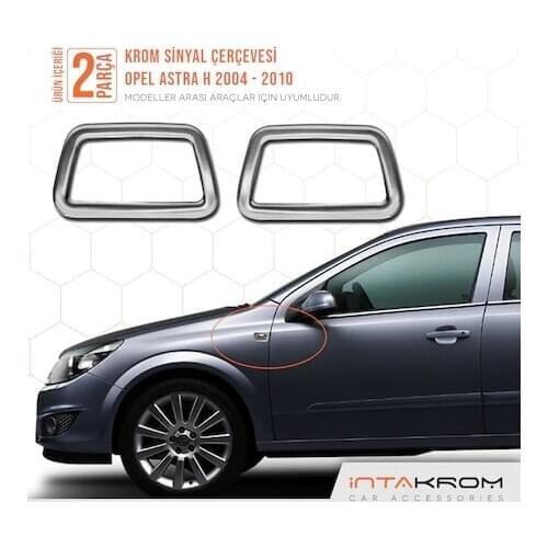 For Opel Astra H Chrome Signal Frame 2 Piece 2004 - 2010 / HB - SD Chromium Styling Accessories Modified stainless Steel