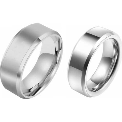 MOREDEAR Romantic Wedding Rings For Lover Gold-Color Stainless Steel Couple Rings For Engagement Party Jewelry Wedding Bands