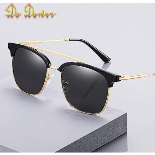 2021 New Classic Vintage Square Style Polarized Men Sunglasses Driving Double Beams Brand Design Sun Glasses Oculos De Sol 3312