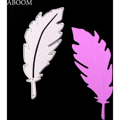 ABOOM New 1PC Tree Leaf Embossing Folder Metal Die Cut Carbon Steel Silver Custom Cutting Die For Scrapbooking Album Card Making