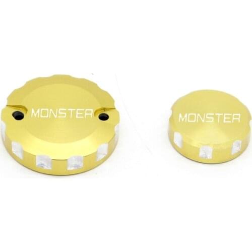 For DUCATI Monster 1100/S/EVO Front Brake Clutch Rear Brakes Fluid Reservoir Cylinder Cover Oil Cap Tank Cup Red Logo