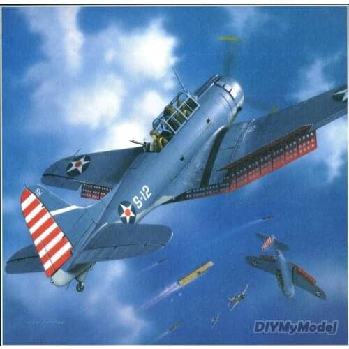 DIYMyModeI USA SBD Dauntless Intrepid dive bomber DIY Handcraft Paper Model KIT Handmade Toy Puzzles Gift Movie props