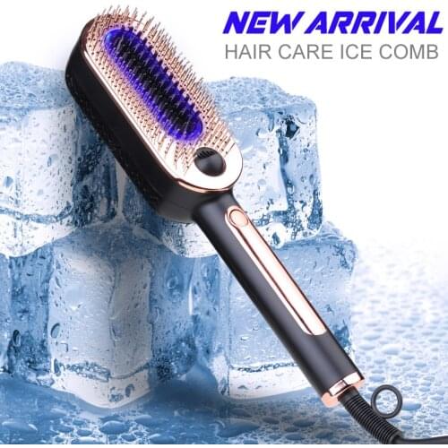Cold wind Professional Hair Straightener Tourmaline Ceramic Hair Curler Brush Hair Comb Hair Styler Tool Hair Care Dryer Blow