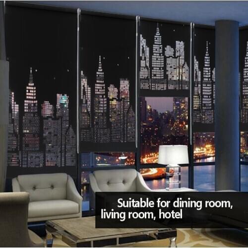 Curtain,Roller blinds, creative design, landscape pattern, can be customized design curtains