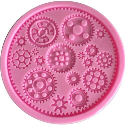 Steampunk Gears Confeitaria Silicone Mold Fondant Cake Molds Cupcake Mould Chocolate Baking Tools for Cakes
