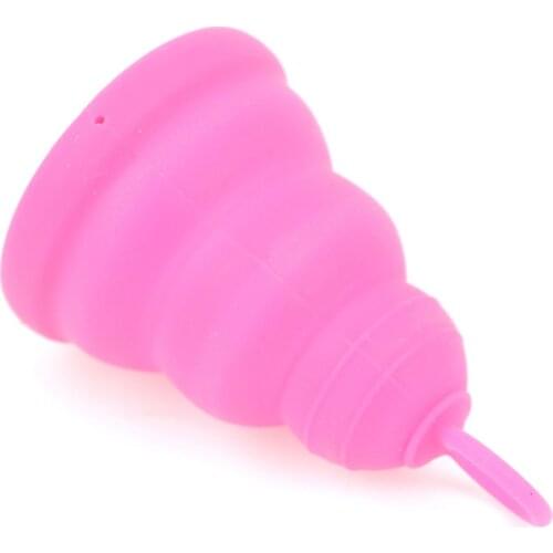 Foldable Menstrual Cup Sterilizer Feminine Hygiene Woman Lady Cup For Menstrual Period Sterilizing Silicone Collapsible Cup